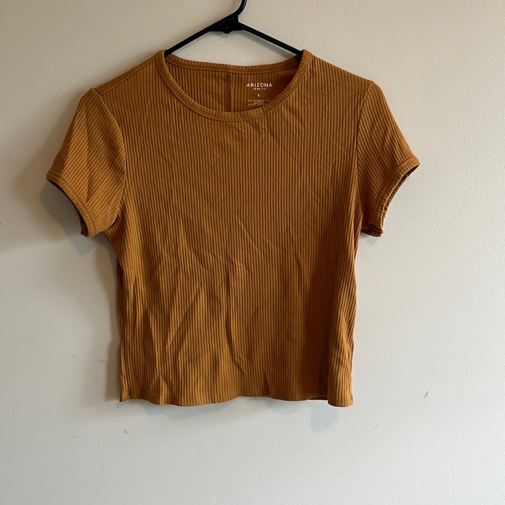 Mustard colored Arizona crop top